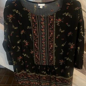 J Jill casual floral shirt xl